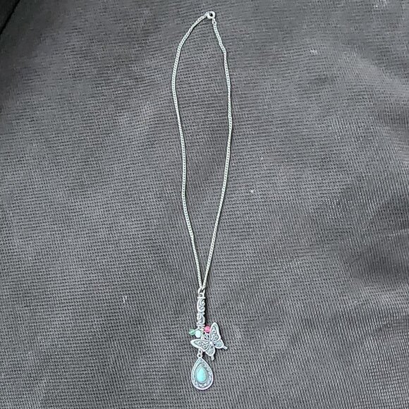 Vintage Aztec Bohemian Medallion Butterfly Necklace - Picture 8 of 15